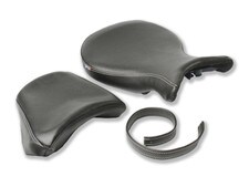 BMW - R NINE T - World Sport Performance Motorcycle Seat with Pebble Black smooth seat covers and strap.